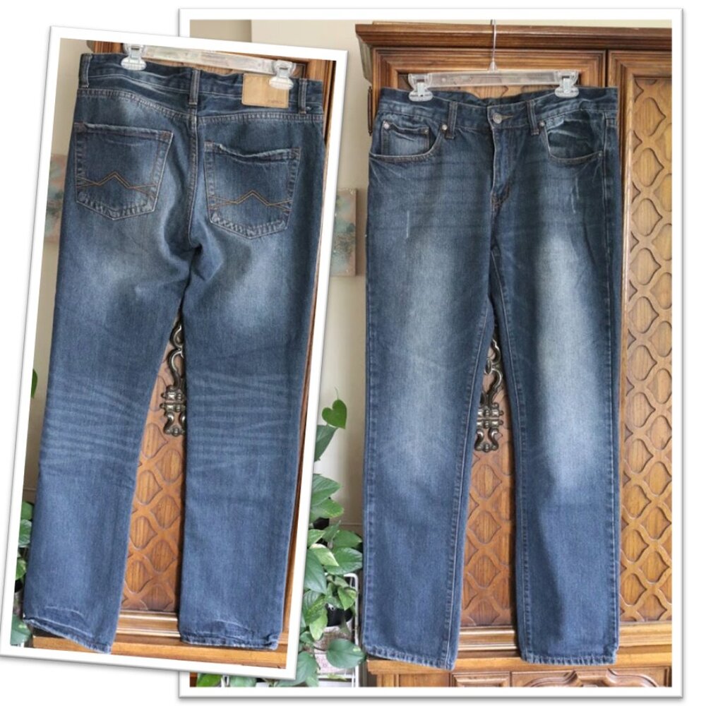 CARBON Low Rise Slim Straight Jeans - Size W32 x L34